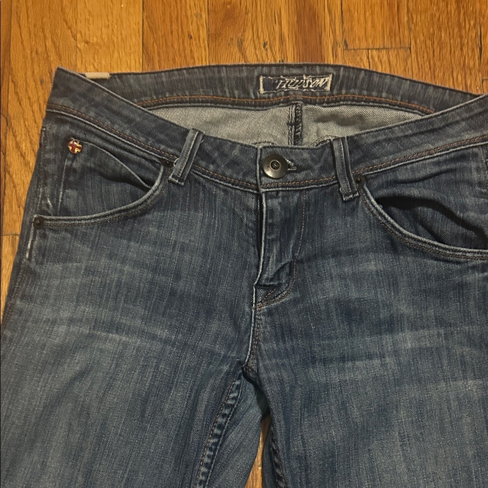 Hudson Jeans Medium Blue Straight Leg Denim